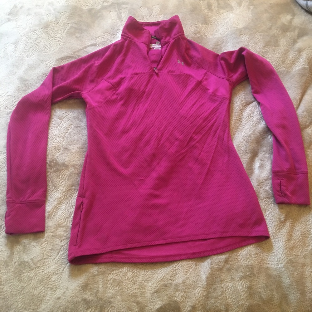 Under Armour pink run top small snag front FREE Size S
